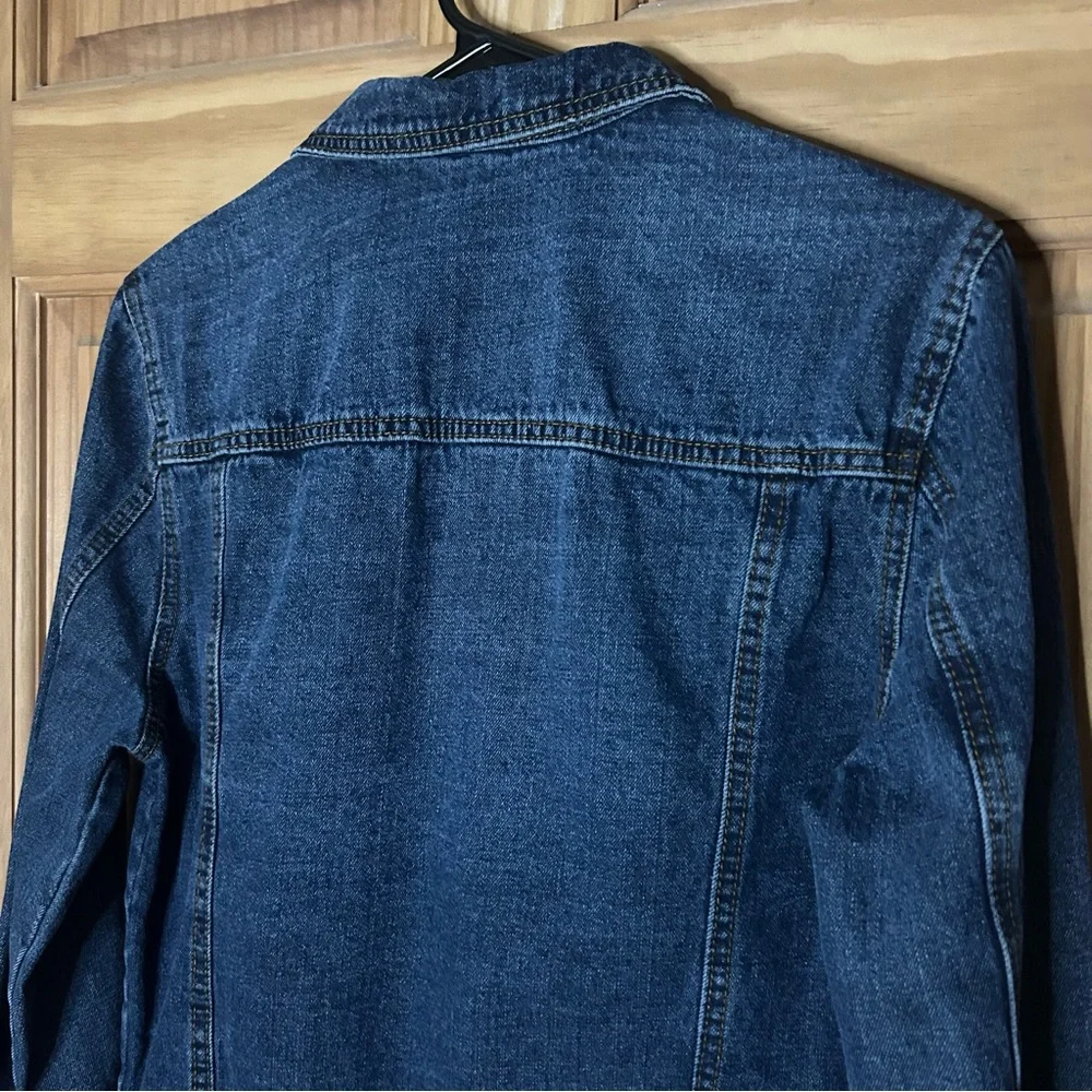 Distressed Highway Jeans Blue Jean Jacket 100% cotton - Picture 4 of 7